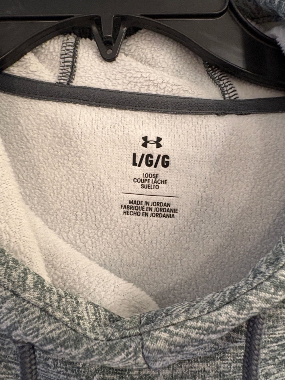 Under Armour Men’s Heather Grey Turtleneck Hoodie - Picture 2 of 2